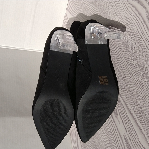 Marc New York Amelia Black Faux Suede Heel Ankle Pointed Booties Sz 8.5 - Picture 10 of 12